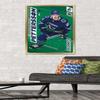 Trends International NHL Vancouver Canucks - Elias Pettersson 19 Wall Poster, 22.375" x 34", Gold Framed Version view 2