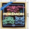 Trends International Pokmon - Neon Group Wall Poster, 14.725" x 22.375", Gold Framed Version view 3