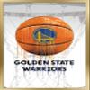 Trends International NBA Golden State Warriors - Drip Ball 20 Wall Poster, 14.725" x 22.375", Gold Framed Version view 1