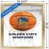 Trends International NBA Golden State Warriors - Drip Ball 20 Wall Poster, 14.725" x 22.375", Gold Framed Version view 3