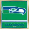 NFL Seattle Seahawks - Retro Logo 15 Wall Poster, 34L" x 22.4W", Gold Framed Version view 1