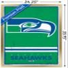 NFL Seattle Seahawks - Retro Logo 15 Wall Poster, 34L" x 22.4W", Gold Framed Version view 3