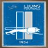 Trends International NFL Detroit Lions - Retro Logo 14 Wall Poster, 22.375" x 34", Bronze Framed Version view 1