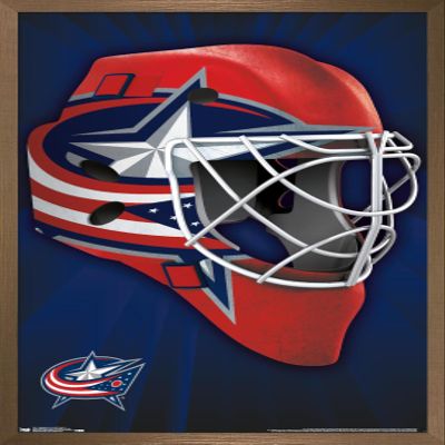 Trends International NHL Columbus Blue Jackets - Mask 16 Wall Poster, 22.375" x 34", Bronze Framed Version
