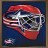 Trends International NHL Columbus Blue Jackets - Mask 16 Wall Poster, 22.375" x 34", Bronze Framed Version view 1