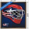 Trends International NHL Columbus Blue Jackets - Mask 16 Wall Poster, 22.375" x 34", Bronze Framed Version view 3