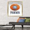 Trends International NBA Philadelphia 76ers - Drip Ball Wall Poster, 22.375" x 34", Gold Framed Version view 2