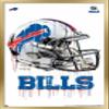 Trends International NFL Buffalo Bills - Drip Helmet 20 Wall Poster, 14.725" x 22.375", Gold Framed Version view 1