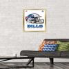 Trends International NFL Buffalo Bills - Drip Helmet 20 Wall Poster, 14.725" x 22.375", Gold Framed Version view 2