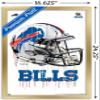 Trends International NFL Buffalo Bills - Drip Helmet 20 Wall Poster, 14.725" x 22.375", Gold Framed Version view 3