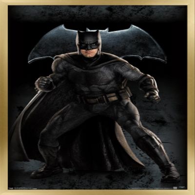 Trends International DC Comics Movie - Justice League - Batman Wall Poster, 14.725" x 22.375", Gold Framed Version