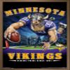 Trends International NFL Minnesota VIkings - End Zone 17 Wall Poster, 14.725" x 22.375", Bronze Framed Version view 1