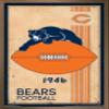 Trends International NFL Chicago Bears - Retro Logo 14 Wall Poster, 22.375" x 34", Bronze Framed Version view 1