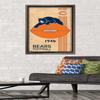 Trends International NFL Chicago Bears - Retro Logo 14 Wall Poster, 22.375" x 34", Bronze Framed Version view 2