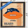 Trends International NFL Chicago Bears - Retro Logo 14 Wall Poster, 22.375" x 34", Bronze Framed Version view 3