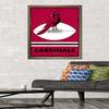 Trends International NFL Arizona Cardinals - Retro Logo 15 Wall Poster, 34L x 22.4W, Bronze Framed Version view 2