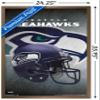 Trends International NFL Seattle Seahawks - Helmet 16 Wall Poster, 22.375" x 34", Bronze Framed Version view 3
