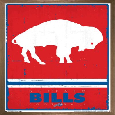 NFL Buffalo Bills - Retro Logo 15 Wall Poster, 34L" x 22.4W", Bronze Framed Version