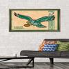Trends International NFL Philadelphia Eagles - Retro Logo 14 Wall Poster, 22.375" x 34", Bronze Framed Version view 2