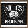 Trends International NBA Brooklyn Nets - Logo 15 Wall Poster, 14.725" x 22.375", Bronze Framed Version view 1