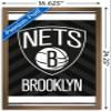 Trends International NBA Brooklyn Nets - Logo 15 Wall Poster, 14.725" x 22.375", Bronze Framed Version view 3