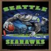 Trends International NFL Seattle Seahawks - End Zone 17 Wall Poster, 22.375" x 34", Bronze Framed Version view 1