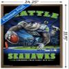 Trends International NFL Seattle Seahawks - End Zone 17 Wall Poster, 22.375" x 34", Bronze Framed Version view 3