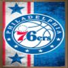 Trends International NBA Philadelphia 76ers - Logo 15 Wall Poster, 14.725" x 22.375", Bronze Framed Version view 1