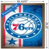 Trends International NBA Philadelphia 76ers - Logo 15 Wall Poster, 14.725" x 22.375", Bronze Framed Version view 3