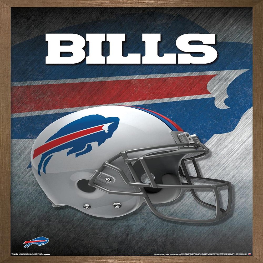 Trends International NFL Buffalo Bills - Helmet 16 Wall Poster, 14.725" x 22.375", Bronze Framed Version