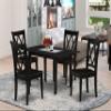 East West Furniture NOCL5-BLK-W 5 Piece Dining Table Set for 4 Includes a Rectangle Kitchen Table with Butterfly Leaf and 4 Dinette Chairs, 32x54 Inch, Black view 2