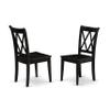 East West Furniture NOCL5-BLK-W 5 Piece Dining Table Set for 4 Includes a Rectangle Kitchen Table with Butterfly Leaf and 4 Dinette Chairs, 32x54 Inch, Black view 4