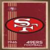 Trends International NFL San Francisco 49ers - Retro Logo 14 Wall Poster, 14.725" x 22.375", Bronze Framed Version view 1