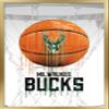 Trends International NBA Milwaukee Bucks - Drip Ball 20 Wall Poster, 14.725" x 22.375", Gold Framed Version view 1
