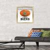Trends International NBA Milwaukee Bucks - Drip Ball 20 Wall Poster, 14.725" x 22.375", Gold Framed Version view 2