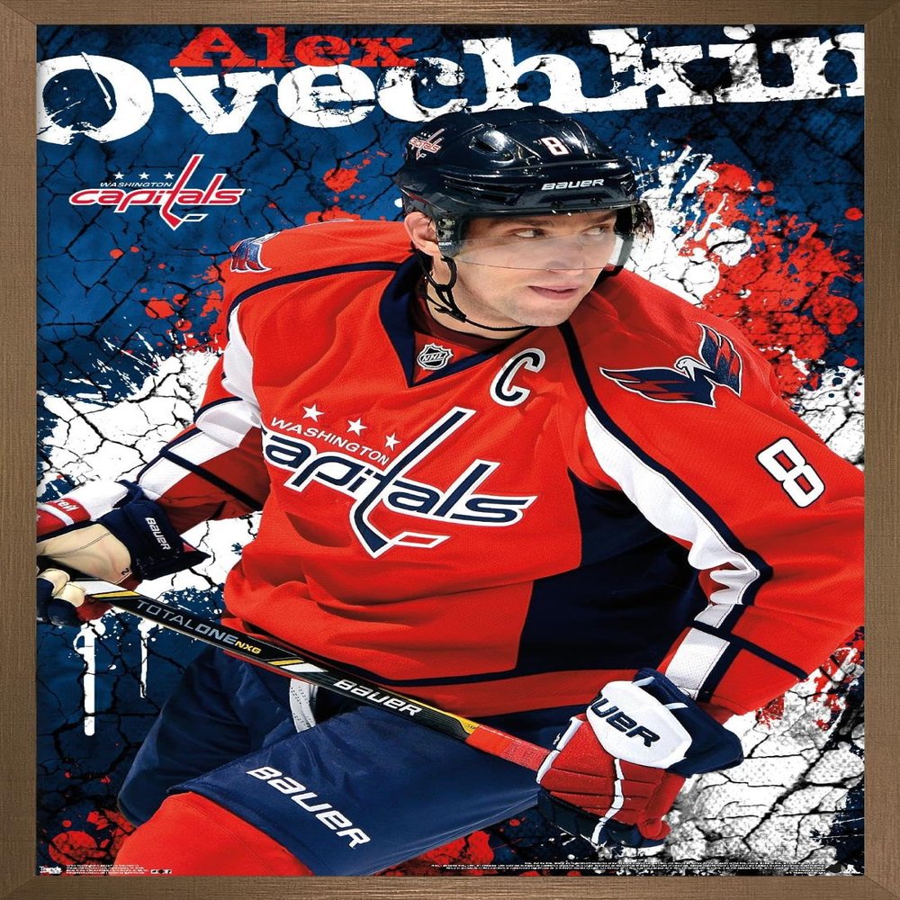 Trends International NHL Washington Capitals - Alex Ovechkin 13 Wall Poster, 14.725" x 22.375", Bronze Framed Version