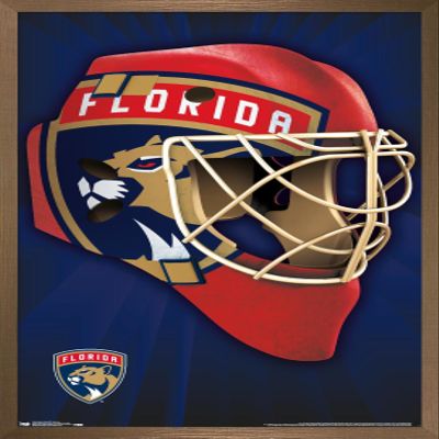 Trends International NHL Florida Panthers Mask 16 Wall Poster, 14.725" x 22.375", Bronze Framed Version