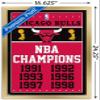 NBA Chicago Bulls - Champions 13 Wall Poster, 22.4L" x 14.7W", Gold Framed Version view 3