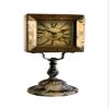 Alma Artte Hand Crafted Recycled Metal and Teak Wood Floor Clock view 1