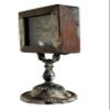 Alma Artte Hand Crafted Recycled Metal and Teak Wood Floor Clock view 3