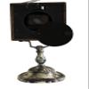 Alma Artte Hand Crafted Recycled Metal and Teak Wood Floor Clock view 4