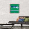 NFL Seattle Seahawks - Retro Logo 15 Wall Poster, 22.4L" x 14.7W", Bronze Framed Version view 2