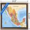Trends International Map - Mexico Wall Poster, 14.725" x 22.375", Bronze Framed Version view 3