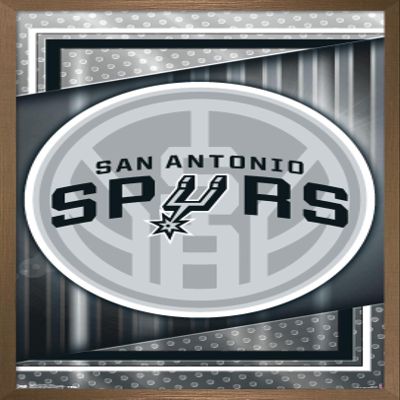 Trends International NBA San Antonio Spurs - Logo 17 Wall Poster, 22.4L x 14.7W, Bronze Framed Version