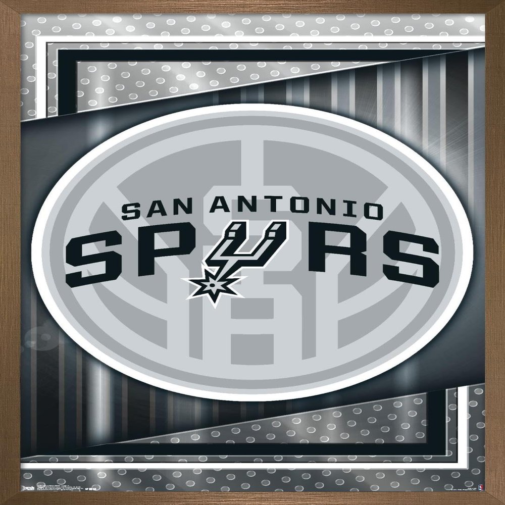 Trends International NBA San Antonio Spurs - Logo 17 Wall Poster, 22.4L x 14.7W, Bronze Framed Version