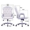 LIYFF-Stools Office Ergonomic Swivel Chair Modern and Stlish Design PU Leather Upholstered Lounge Chair 360-Degree Swivel with Casters view 3
