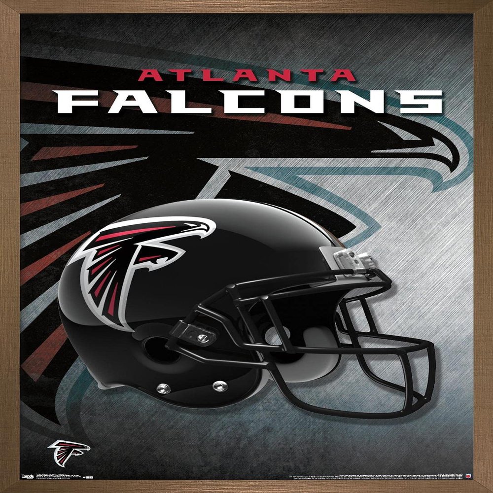 Trends International NFL Atlanta Falcons - Helmet 16 Wall Poster, 14.725" x 22.375", Bronze Framed Version