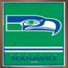NFL Seattle Seahawks - Retro Logo 15 Wall Poster, 34L" x 22.4W", Bronze Framed Version view 1