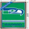 NFL Seattle Seahawks - Retro Logo 15 Wall Poster, 34L" x 22.4W", Bronze Framed Version view 3