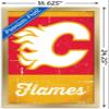 Trends International NHL Calgary Flames - Retro Logo 13 Wall Poster, 14.725" x 22.375", Gold Framed Version view 3